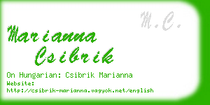 marianna csibrik business card